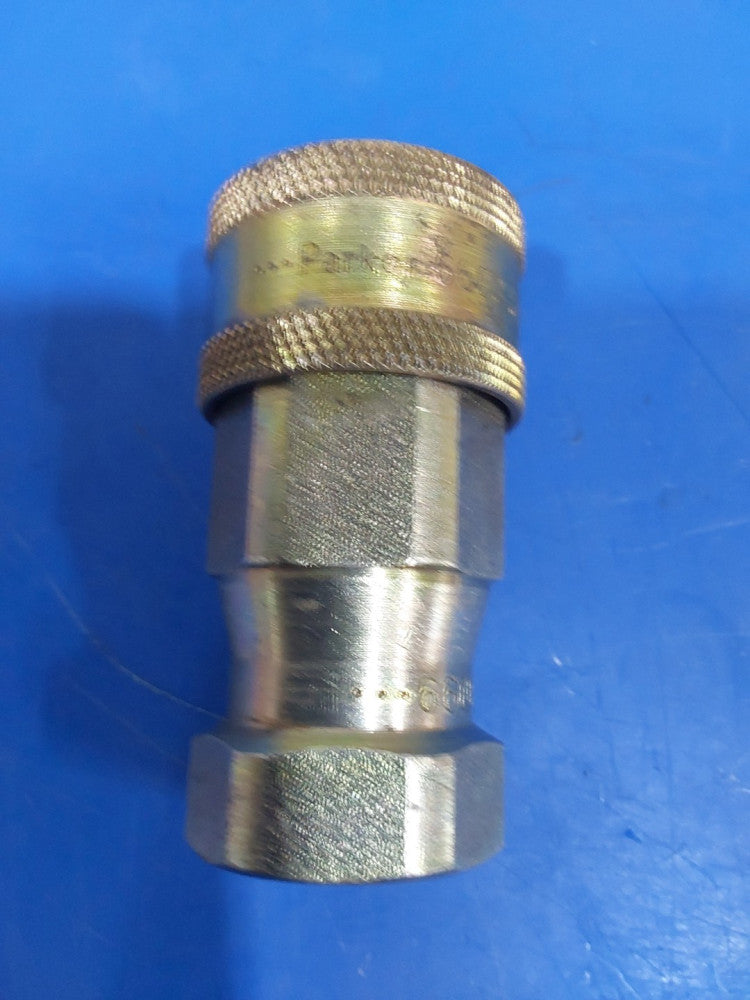 Parker 6608-10-10 Hydraulic Quick Connect Hose Coupling, Steel Body, Sleeve