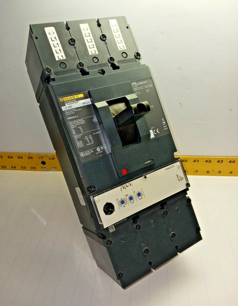SQUARE D POWERPACT 400 AMP CIRCUIT BREAKER 600 VAC 3 POLE  LGP36400U33XY029