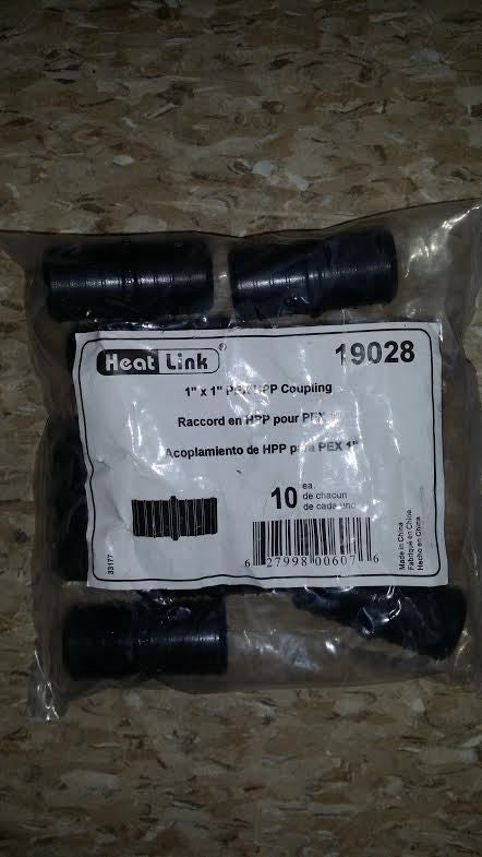 NEW OEM HEAT LINK 1" X 1" PEX HPP COUPLING 19028 (20PCS FOR 14.99)
