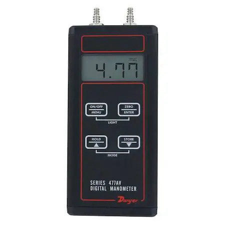 Dwyer Instruments 477Av-4 Digital Manometer, Range 0-10.00 Psi, Air