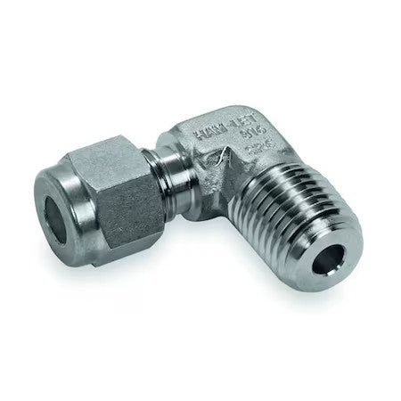 Ham-Let 769L-Ss-12Mm X 1/4 1/4" X 15/32" Let-Lok X Mnpt Ss Male 90 Degree Elbow