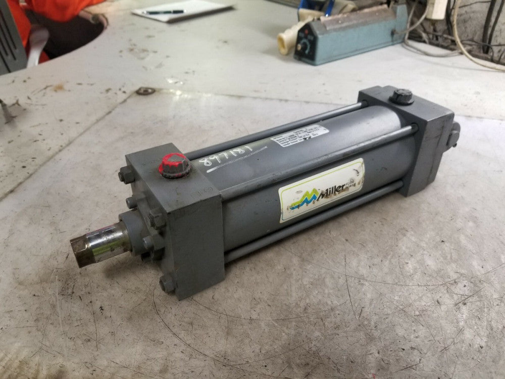 NEW MILLER HYDRAULIC CYLINDER 3.25" BORE x 8" STROKE 1/2" PORTS CLEVIS MOUNT