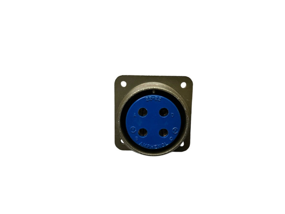 Amphenol 97-22-22 97-22-22SR Square Flange Straight Connector 4 Pin