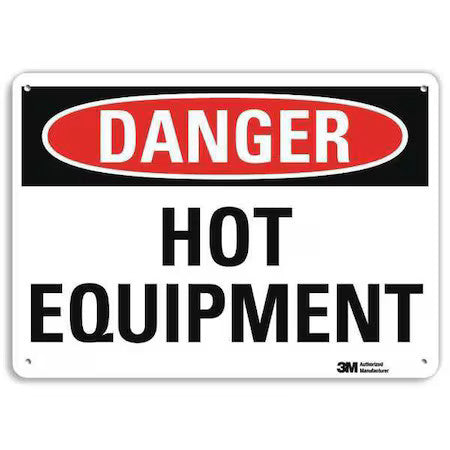 Lyle U3-1655-Na_14X10 Danger Sign, 10 In H, 14 In W, Aluminum, Horizontal