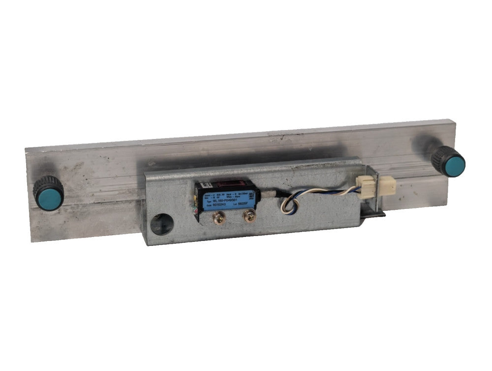 metal control assy with SICK Optex WL160-P049S01 photoelectric sensor, as shown
