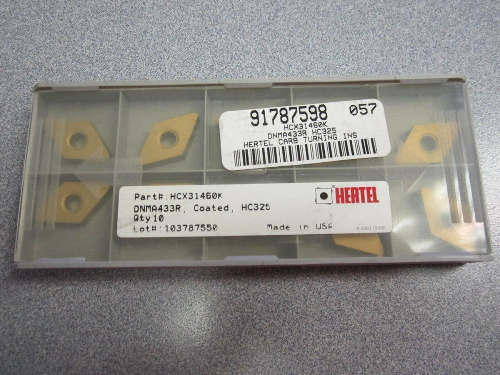(10) DNMA433R HC325 Carbide Turning Inserts HCX31460K NEW