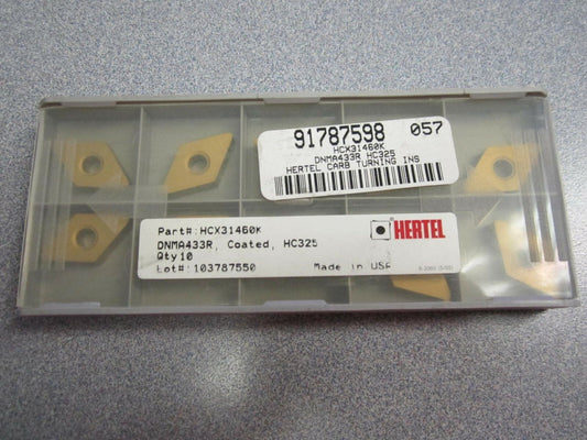(10) DNMA433R HC325 Carbide Turning Inserts HCX31460K NEW