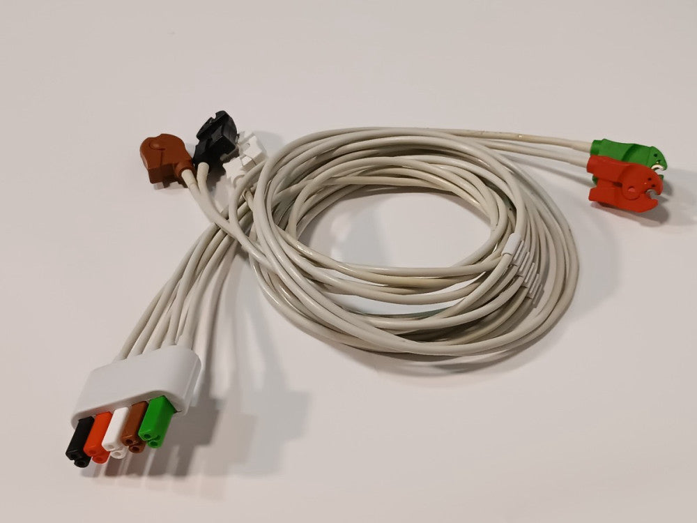 Medical Monitoring ECG 5-Lead Trunk Cable with Pinch/ Grabber Connections