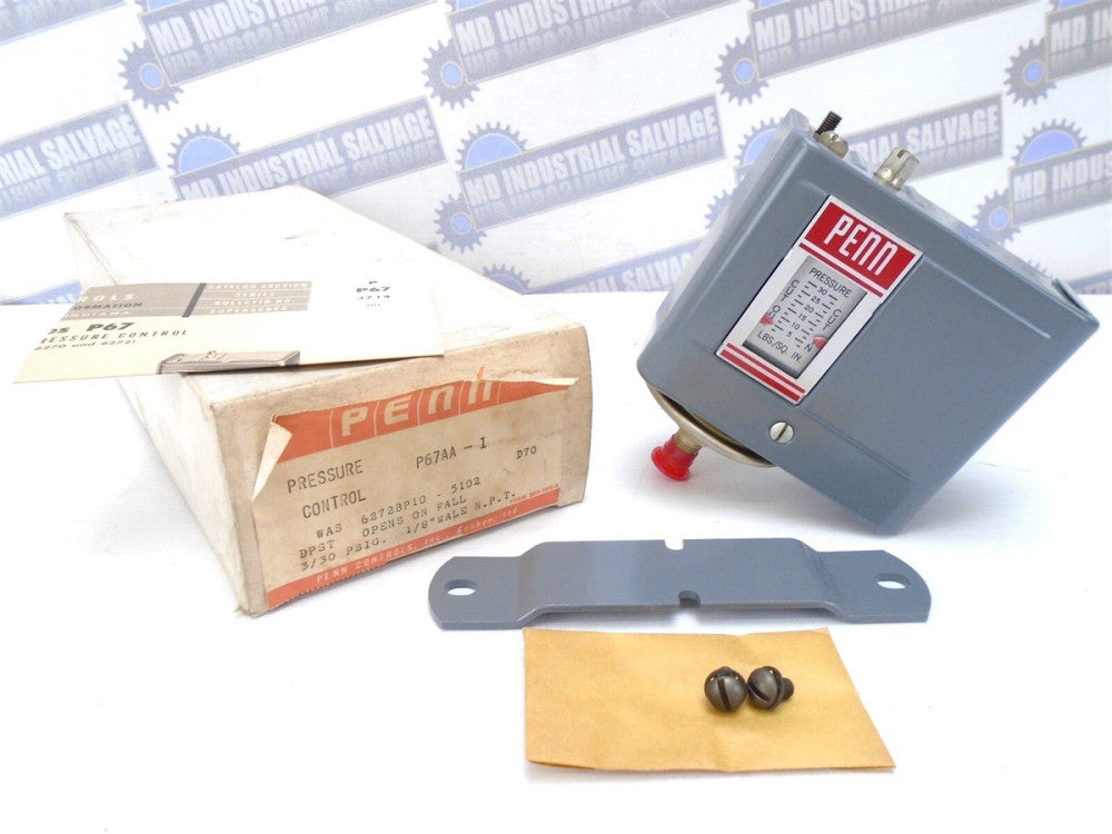 PENN - P67AA-1 - PRESSURE CONTROL - DPST 3-30 PSI - 120/240 V - (NEW in BOX)