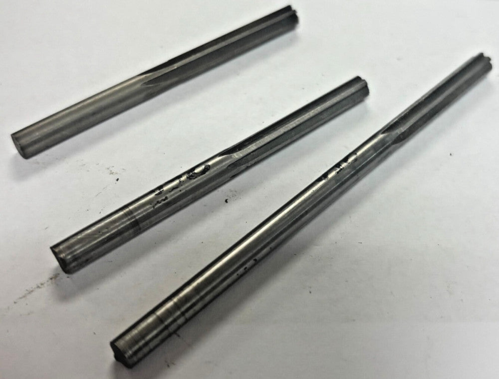 STRAIGHT CYLINDRICAL SHANK REAMER LOT OF 3 DIAMETER 1/4" HSS