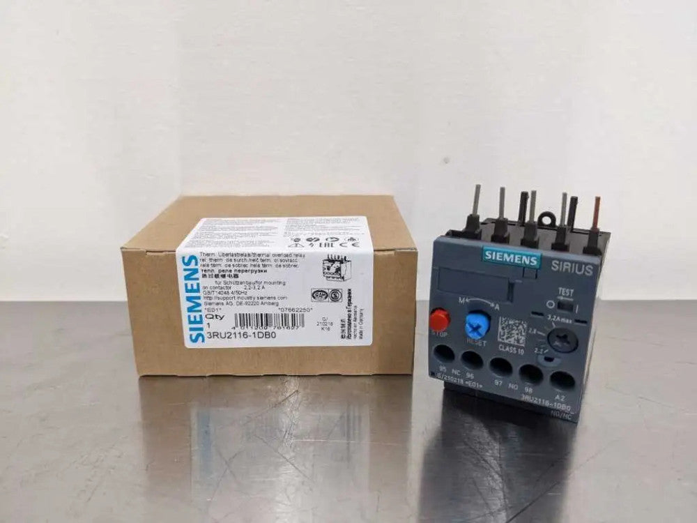 Siemens 3RU2116-1DB0 Thermal Overload Relay 2, 2-3, 2, A Brand New