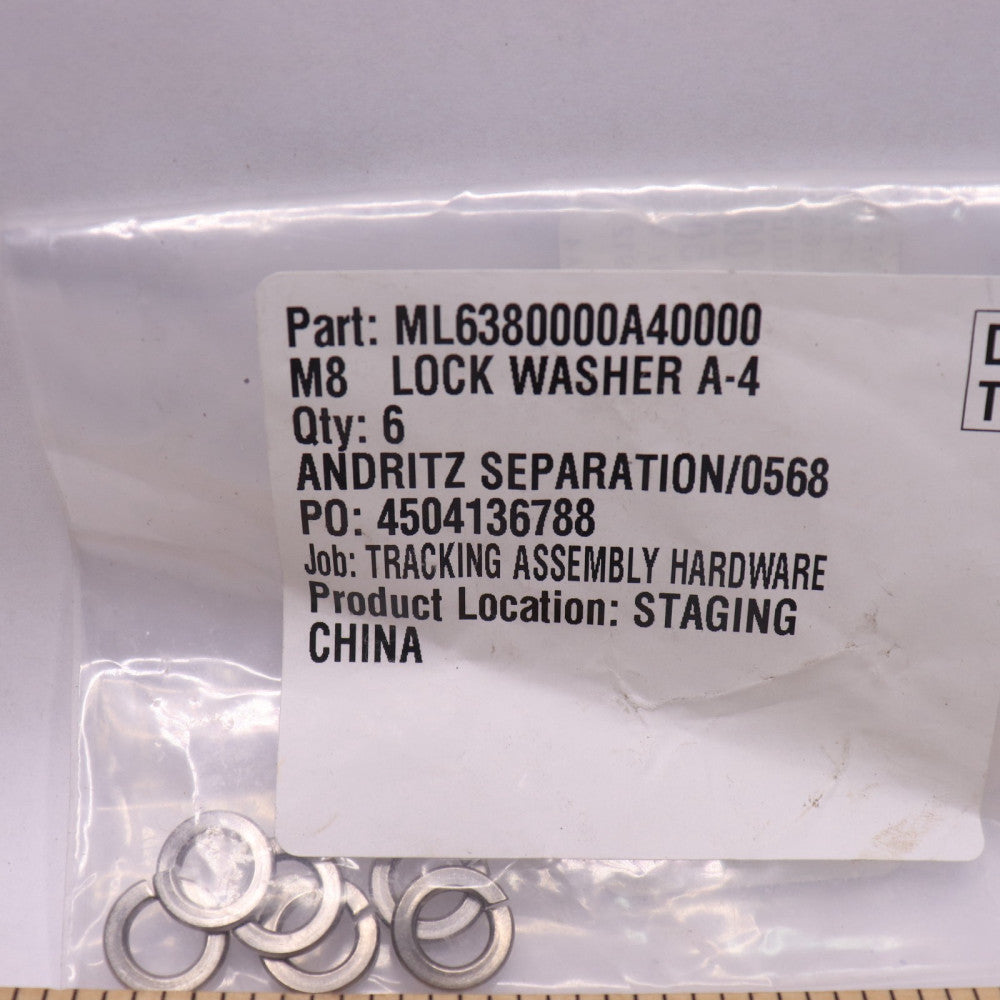 (6-Pk) Split Lock Washers A4 316 Stainless Steel M2 ML680000A40000