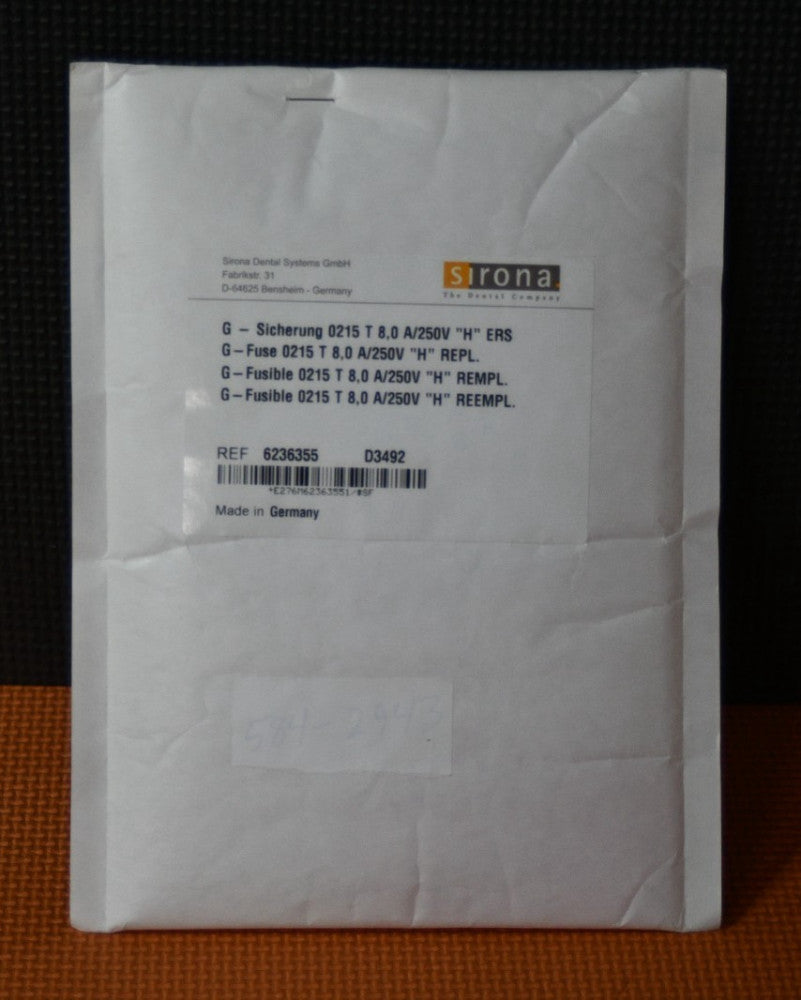 G - FUSE 0215 T 8,0 A/250V H REPL 6236355 D3492