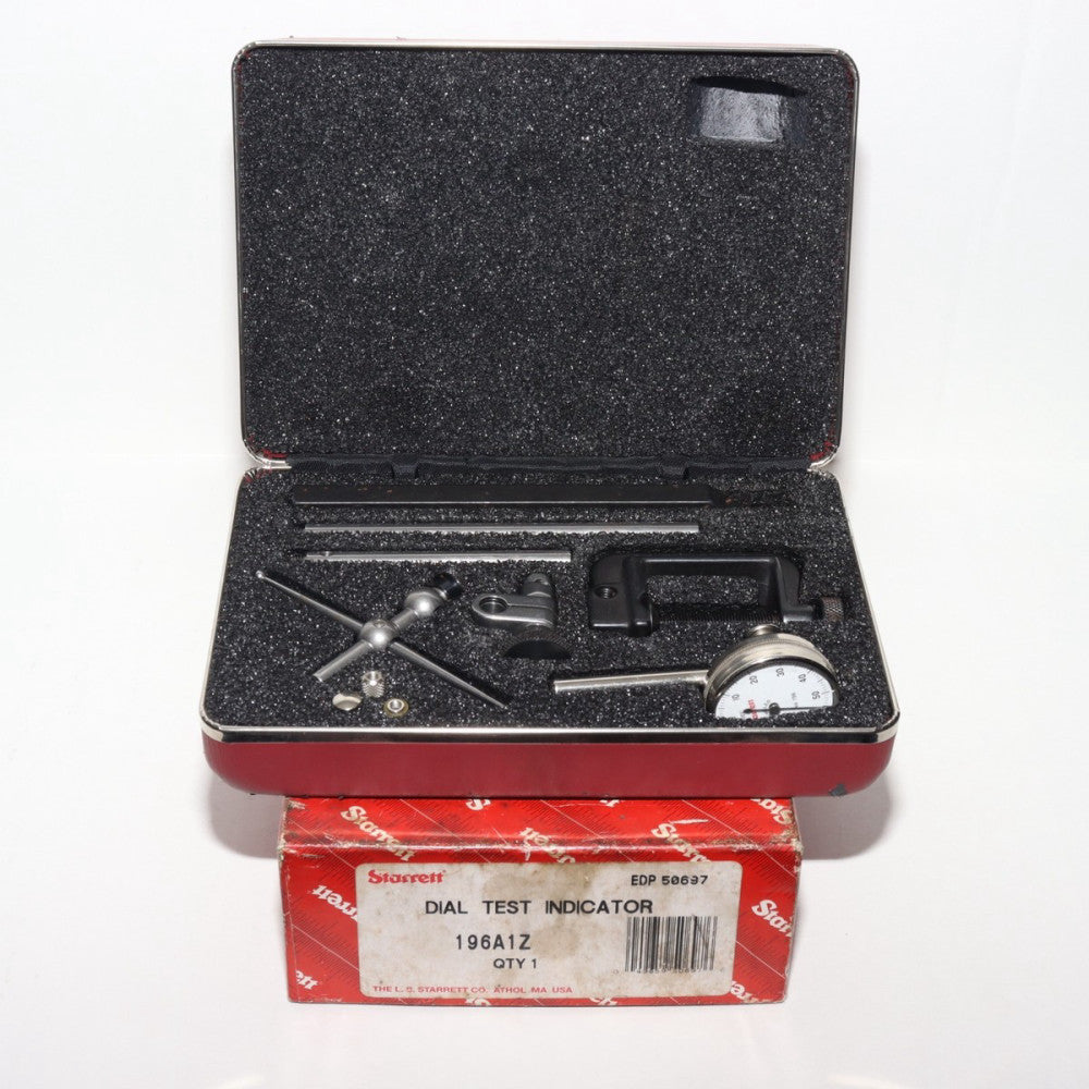 Starrett 196A1Z Universal Back Plunger Dial Indicator .200" Range, 0-100 Dial