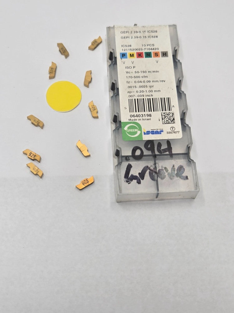 ISCAR GROOVING INSERT*GEPI 2.39-0.15 IC528 ***LOT OF 10