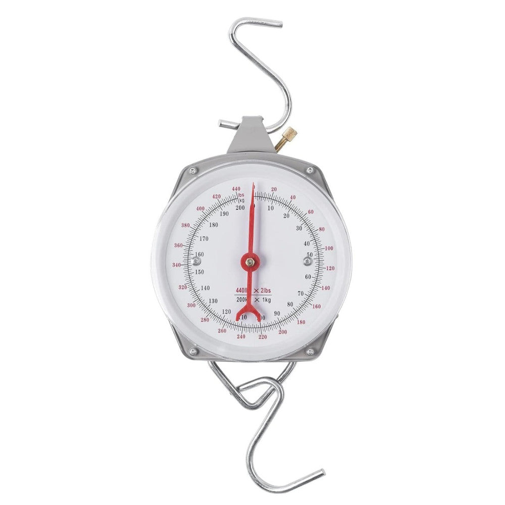 Mechanical Hanging Scales 440lb/200kg, High Accuracy A:440 pounds/200kg-Gray 
