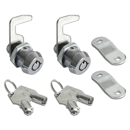 2 Pack Toolbox Lock 5/8" Tubular Cam Replacement Lock Hook Cam Keyed Alike wi...