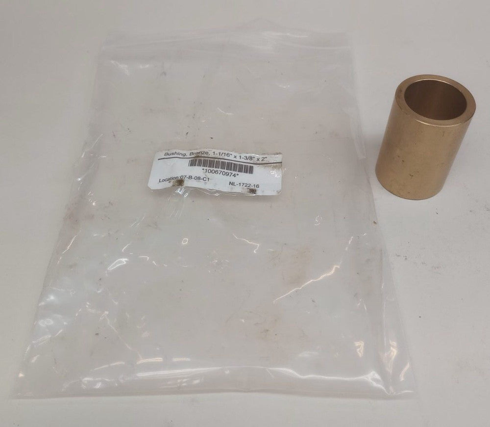Bushing 172216 Bronze Bushing 1-1/16 X 1-3/8 OD X 2" Width NL-1722-16