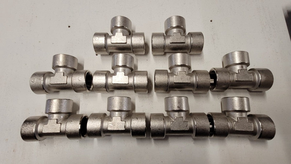 Lot of 10 Festo NPFC-T-3G34-F T-Fitting Pneumatic Tees G3/4"