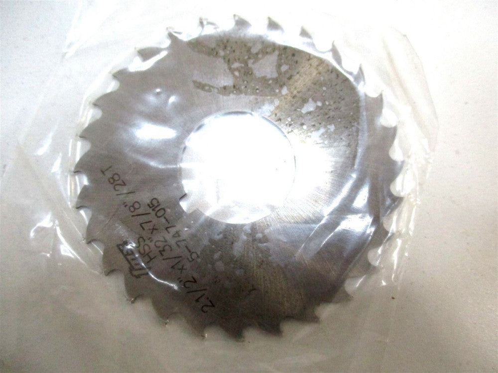 TMX (5-747-015) 2-1/2 x 1/32 x 7/8 28-Teeth HSS Metal Slitting Saw Plain Tooth