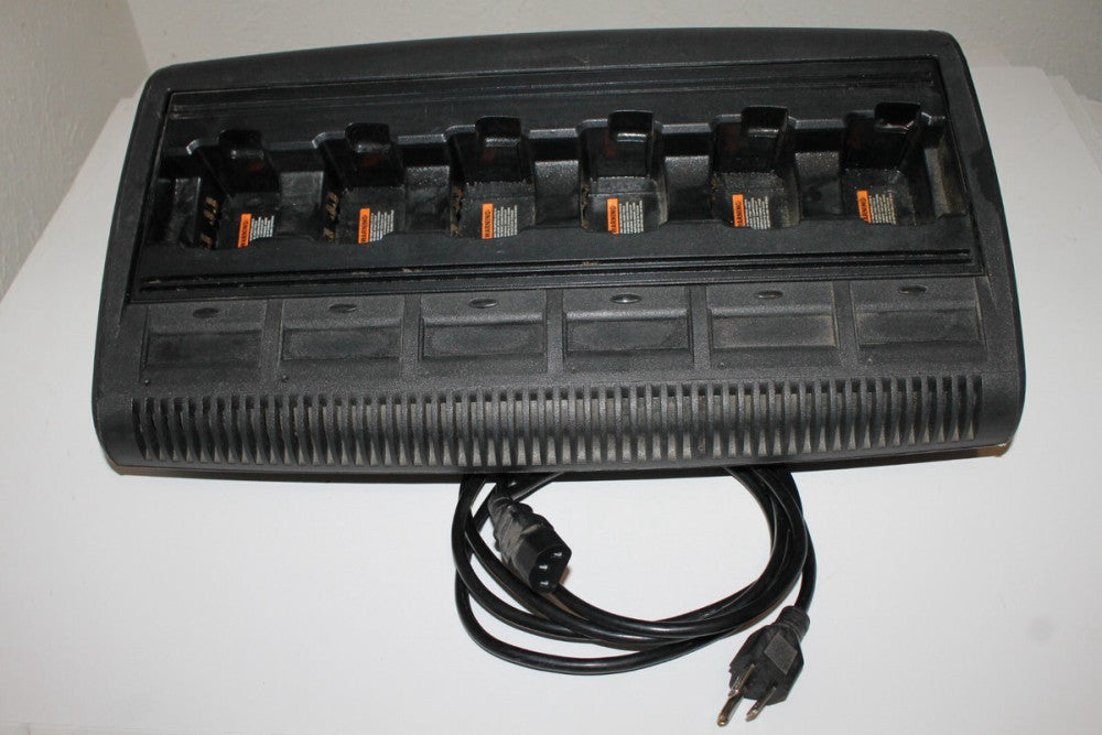 Motorola Impres Six Bank Charger and Power Cord for Two Way Radios WPLN4197A