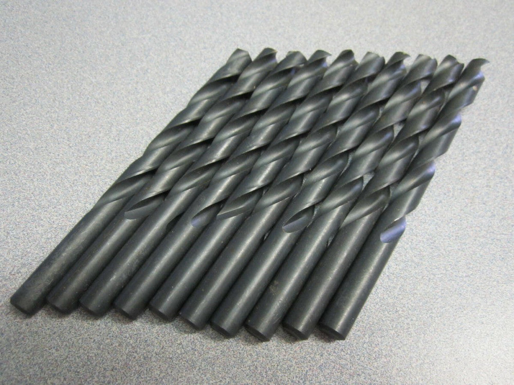3/8" x 5" General Purpose Jobber Length Drill Black Oxide NEW - Lot of 10 