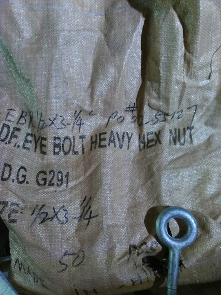 10 -D.F. EYE BOLT HEAVY HEX NUTS P002- 55127 1/2 3-1/4