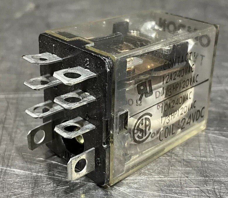 Omron Type LY2 Relay, 120VAC, 1/3 HP, 24VDC, NOS Surplus