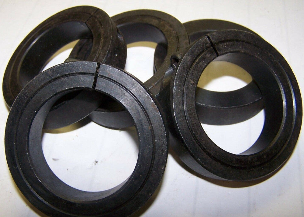 5) NEW STEEL BLACK OXIDE SHAFT COLLARS 2" BORE LOT OF 5