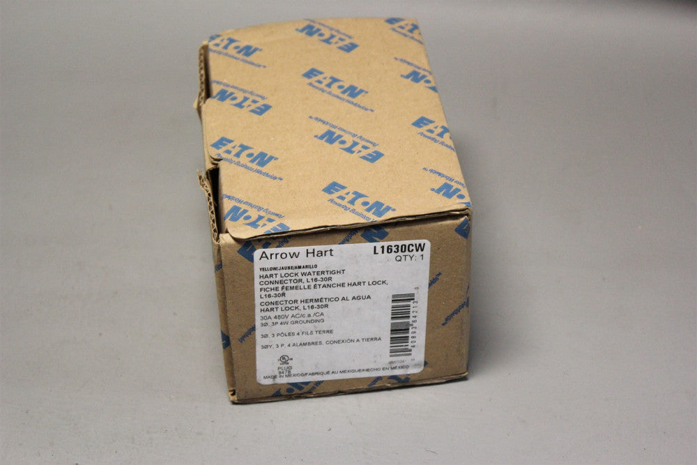 NEW EATON/ARROW HART LOCK WATERTIGHT ELECTRICAL CONNECTOR PLUG L1630CW