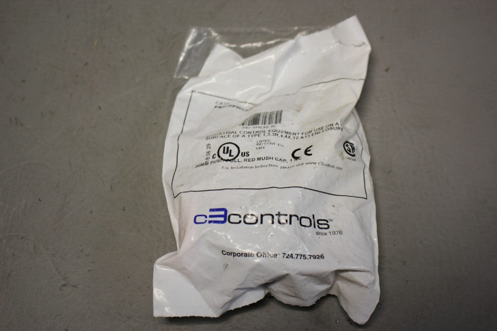 NEW ECONTROLS 30MM RED PUSH/PULL BUTTON PBO-PPMCRD-NC