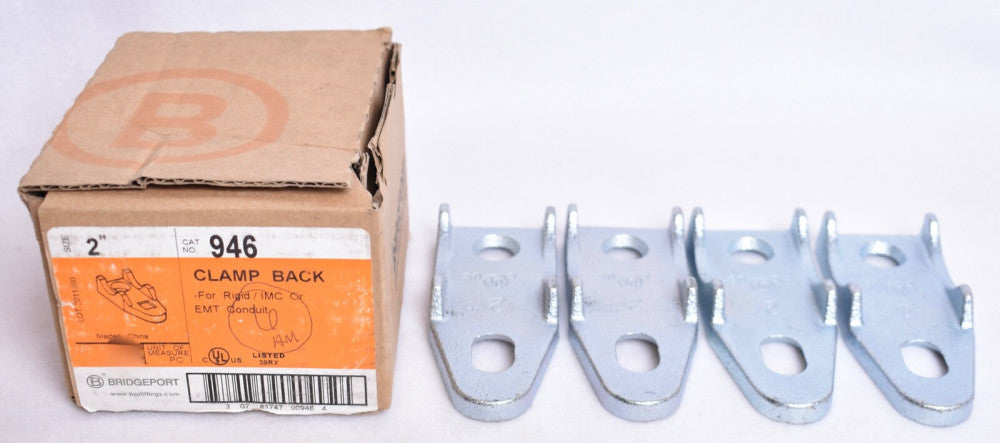 4 Count Bridgeport Fittings 2" Conduit Clamp Back Spacers 946