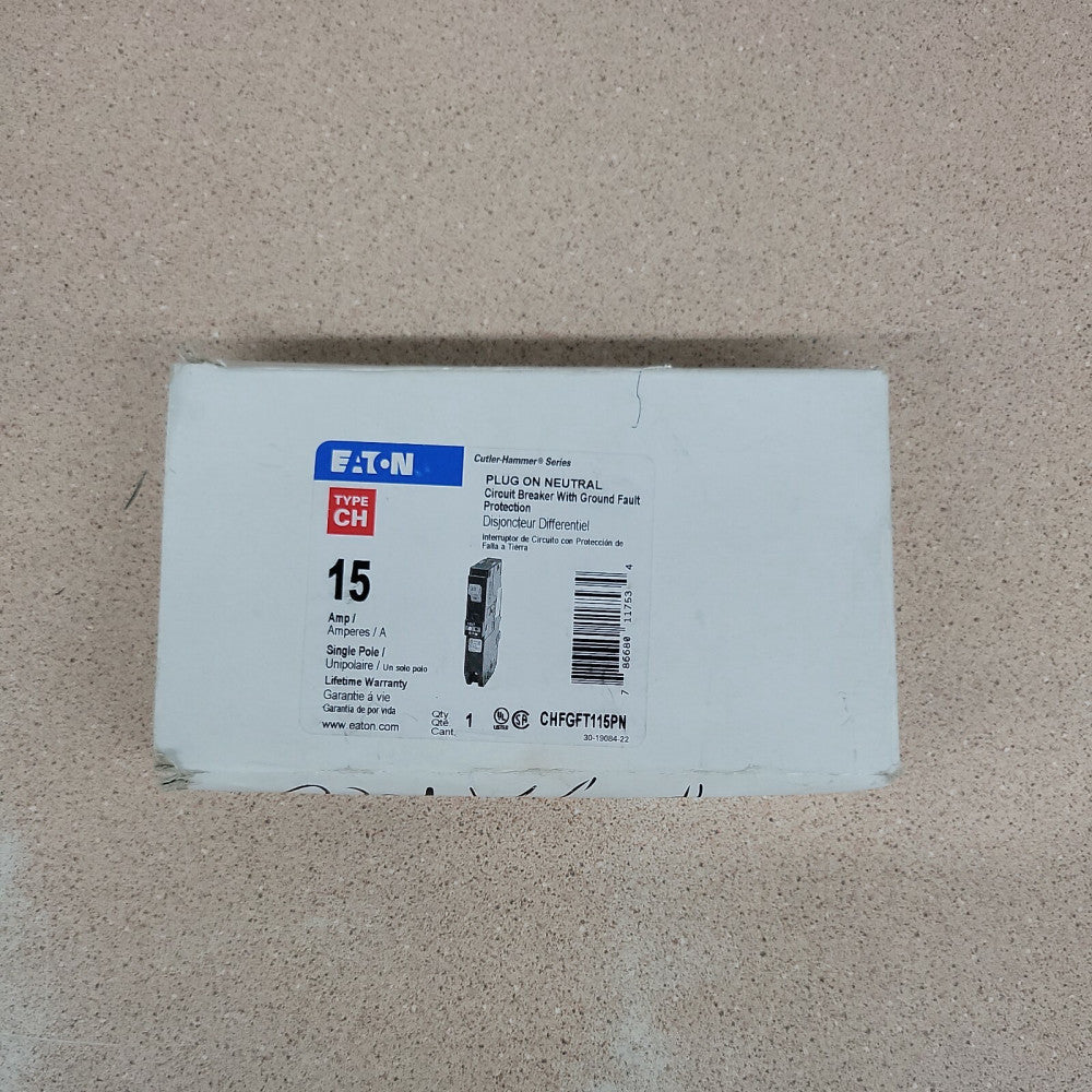 NEW Eaton CHFGFT115PN Ground Fault Circuit Breaker