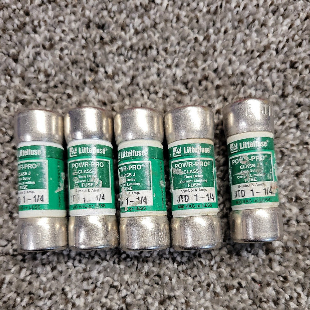 1 Littelfuse JTD 1-1/4 Powr-Pro Class J Fuse, 600V, 1-1/4A, New