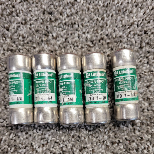 1 Littelfuse JTD 1-1/4 Powr-Pro Class J Fuse, 600V, 1-1/4A, New
