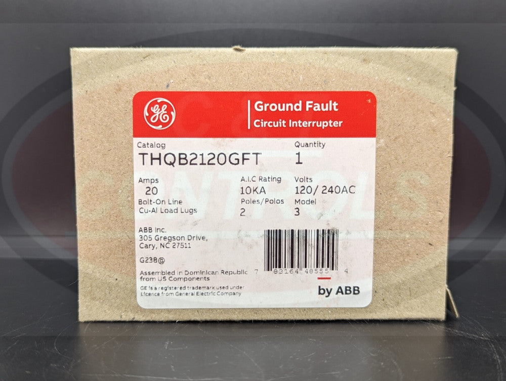 GE THQB2120GFT 2 POLE 20AMP Bolt On GFCI Circuit Breaker New In Box USA Stock