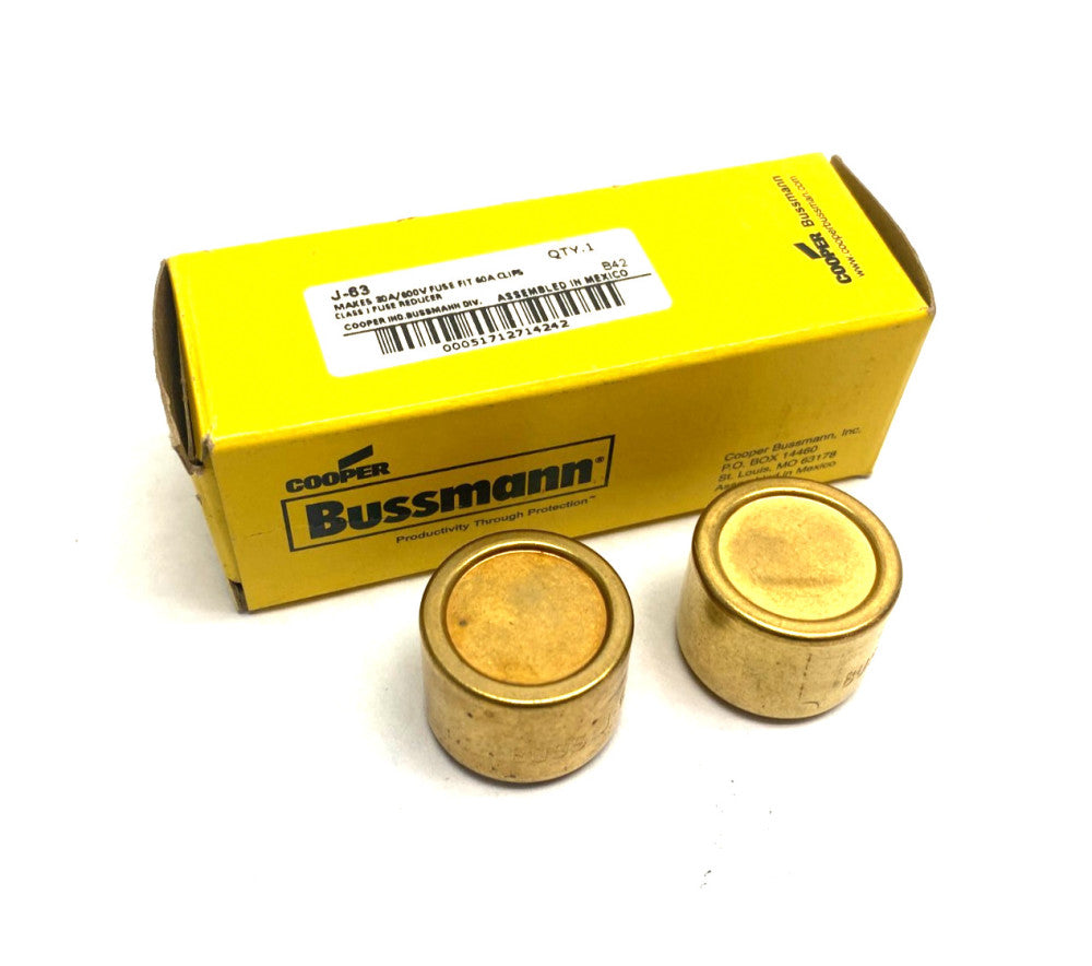 Cooper Bussmann J-63 Fuse Reducer Class J, Makes 30A/600V Fuse Fit 60A Clips