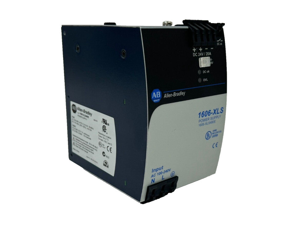 USED ALLEN BRADLEY 1606-XLS480E POWER SUPPLY SER. A 100-240VAC 24VDC/20A