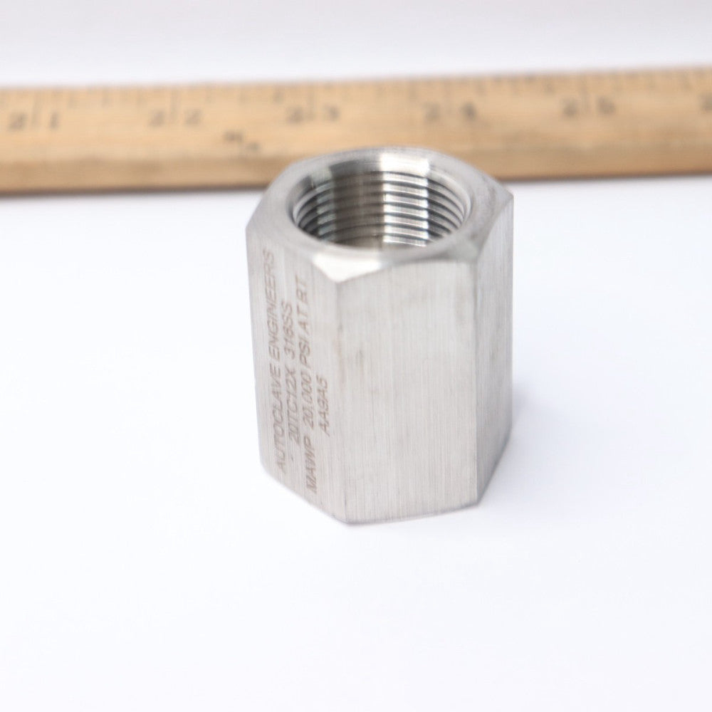 Stainless Steel Hex Head End Cap Pipe Fitting 20,000 Psi 1" 20TC12X