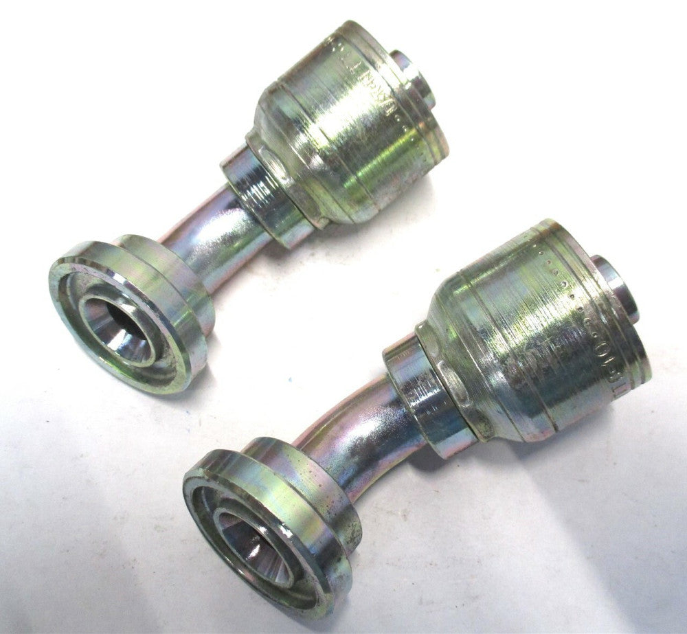 Eaton (1A10KSA10) 5/8 Hose ID x 34.2mm Flange OD 45° Steel Crimp Hose Fitting