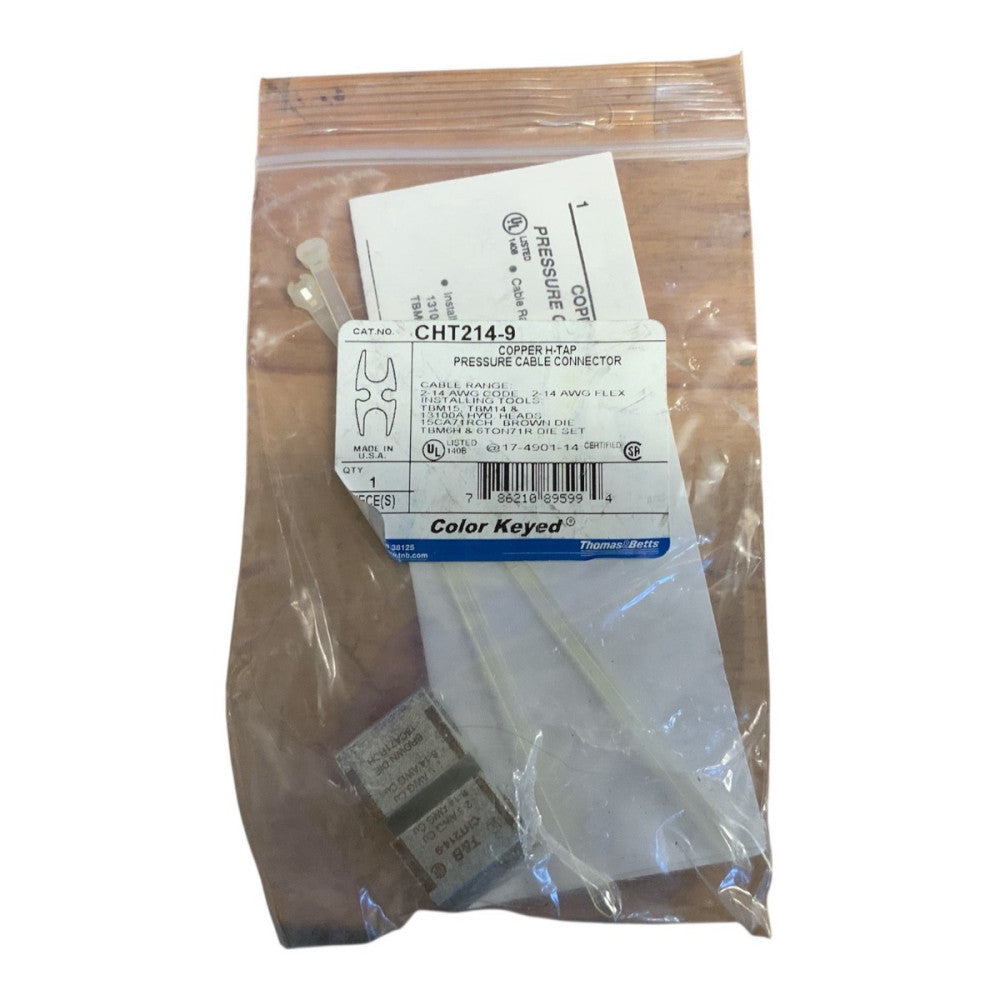 Thomas and Betts Copper H-Tap Pressure Cable Connector Cat# CHT214-9