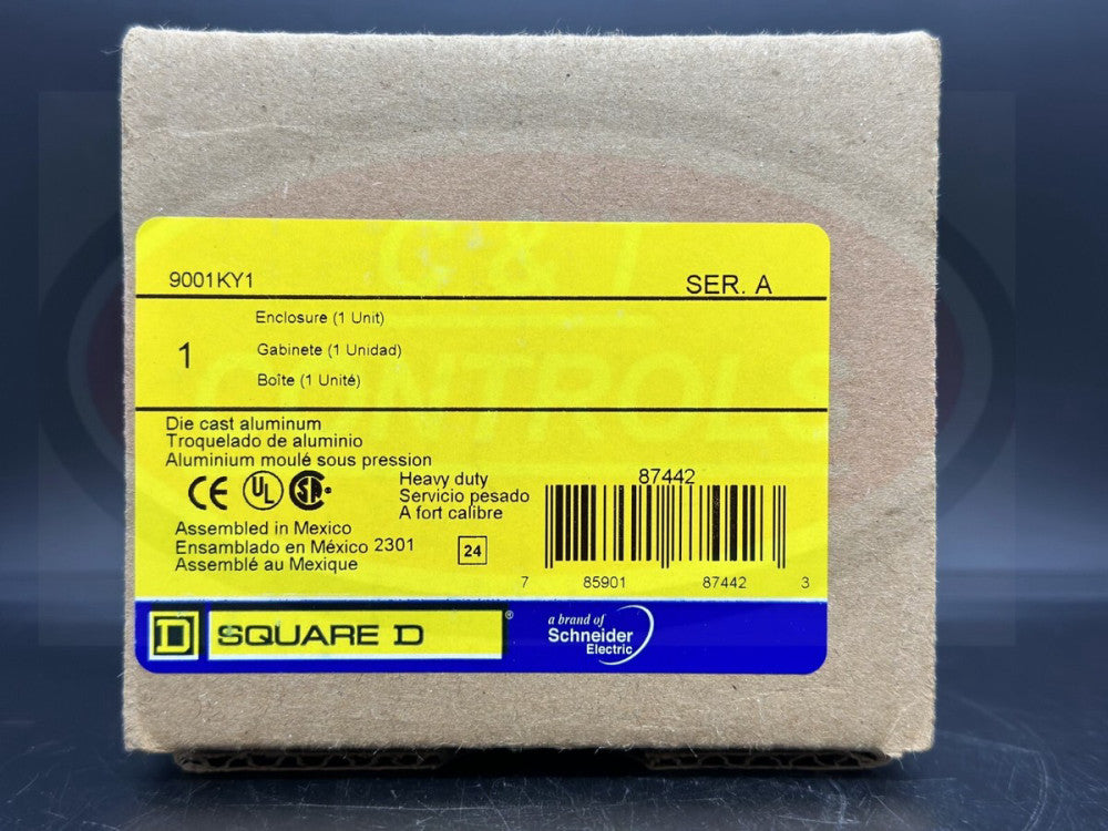 Square D 9001KY1 30MM Push Button One Hole Enclosure Nema 4 & 13 New In Box USA