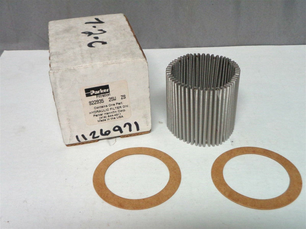 Genuine PARKER - HYDRAULIC FILTER - PN: 922935 25W ZS - NEW IN BOX w/ Gaskets