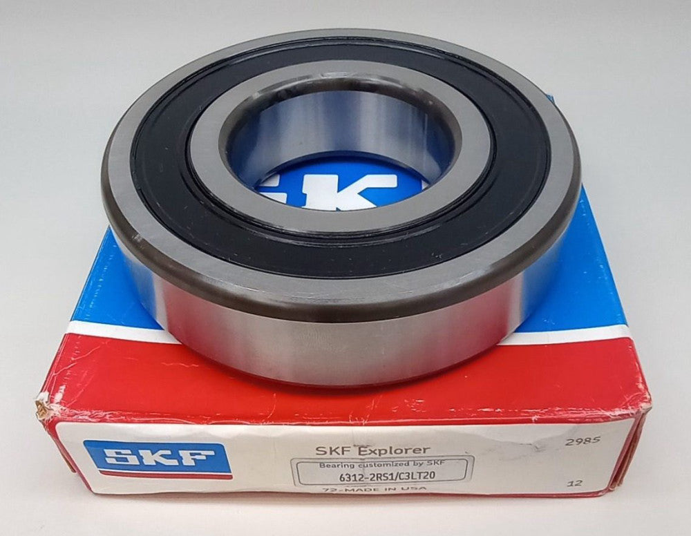 SKF 6312-2RS1/C3LT20 Ball Bearing Deep Groove 60X130X31mm Double Sealed
