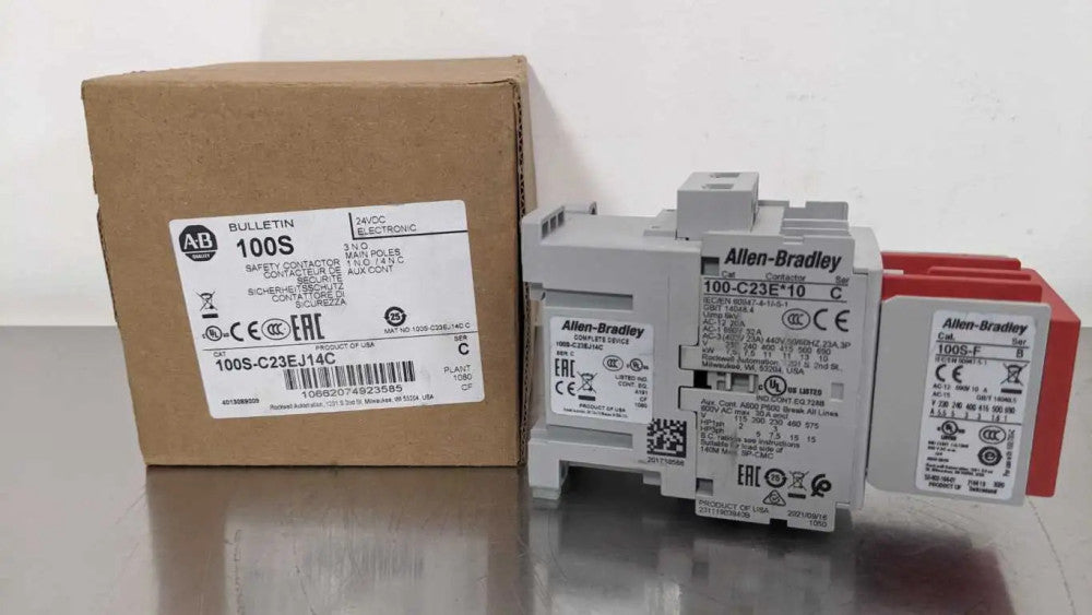 Allen-Bradley 100S-C23EJ14C Safety Contactor Ser C 3NO 24VDC 1NO 4NC Aux Contact