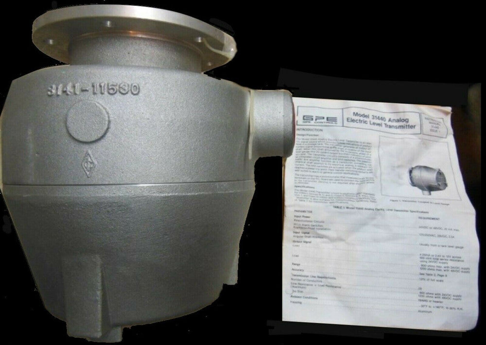 GPE Controls ~ ANALOG ELECTRIC LEVEL TRANSMITTER ~ 31440 ~ 3141-11530 ~ (NEW)