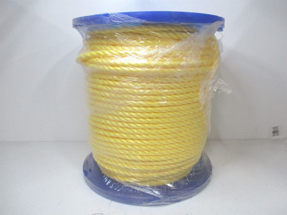 (300160-00600-111) 1/2" x 600' Yellow Polypropylene Twisted General Utility Rope