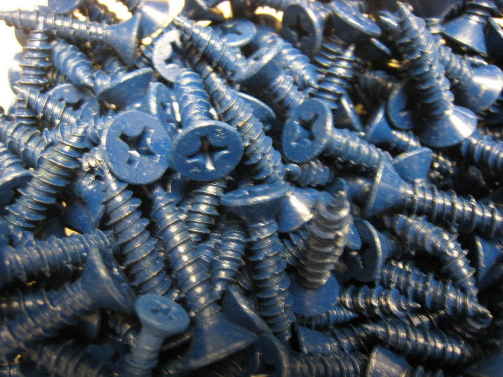 100 pcs 1/4" x 1-1/4" CONCRETE MASONRY cement SCREWS anchors PHILLIPS FLAT head
