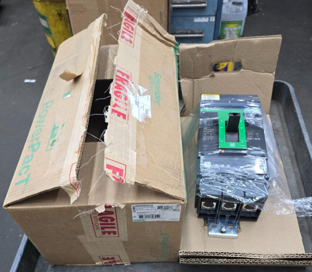 New Square D 400 Amp I-Line Circuit Breaker 600 VAC 3 Pole 100 kA LJA36400U31X