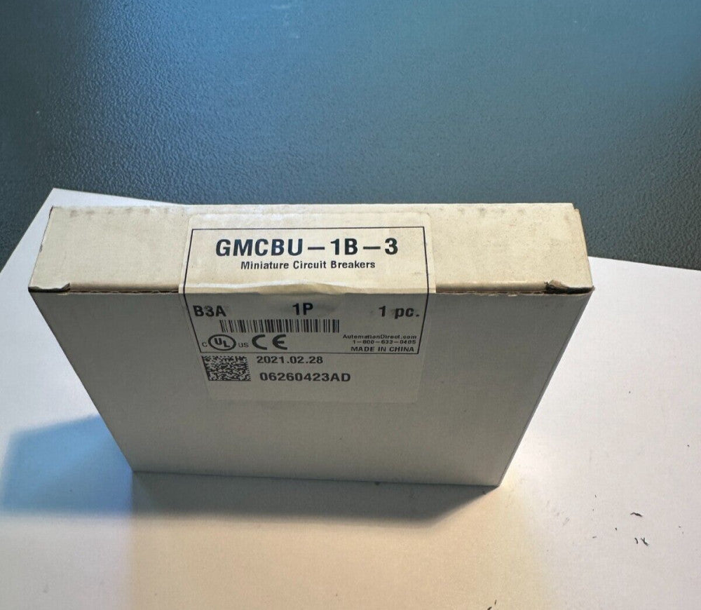 AutomationDirect GMCBU-1B-3 Miniature Circuit Breaker 3A-1 Pole - New Sealed